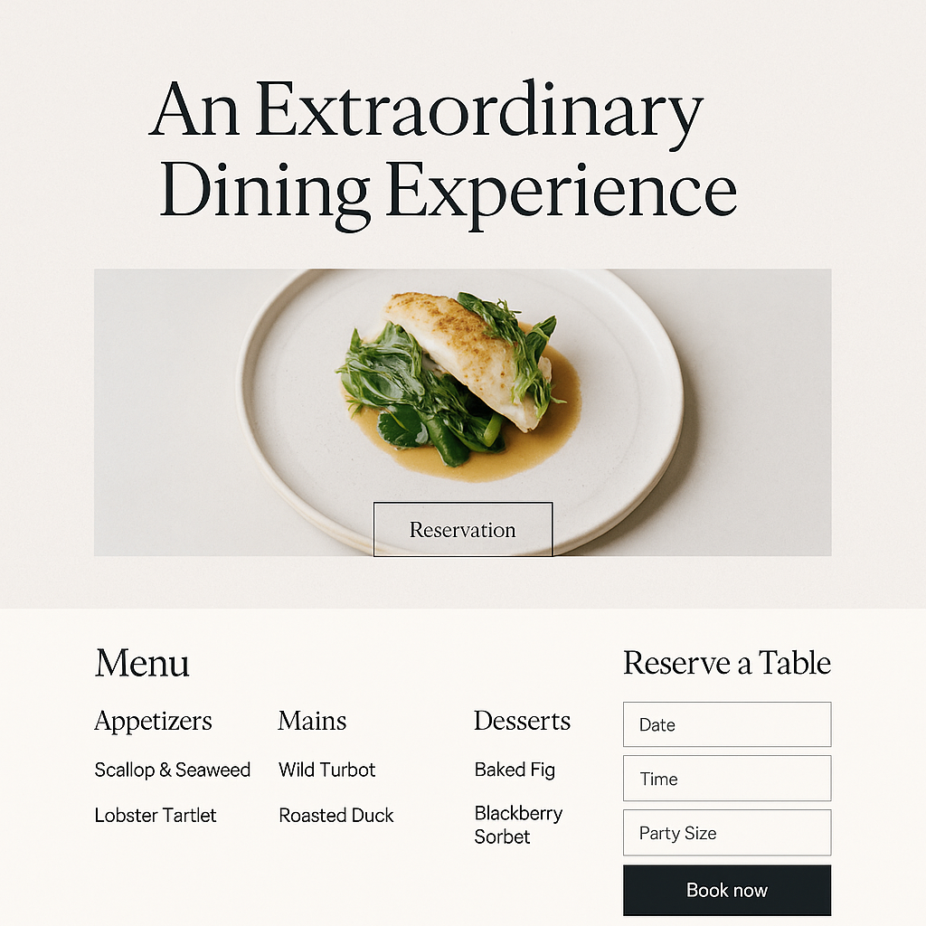 Gastronomie Branchen-Kit – Beispielbild